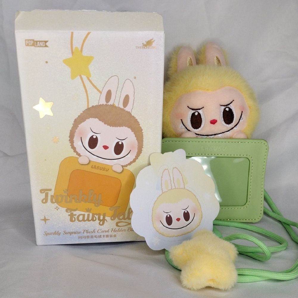 Sold Pop Land Exclusive Twinkly Fairy Tale Card Holder Sunny Yellow Labubu